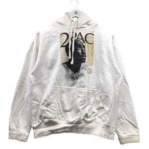 Cross Colours x Tupac Shakur Sweatshirt Hoodie Mens Medium 2Pac Graphic White